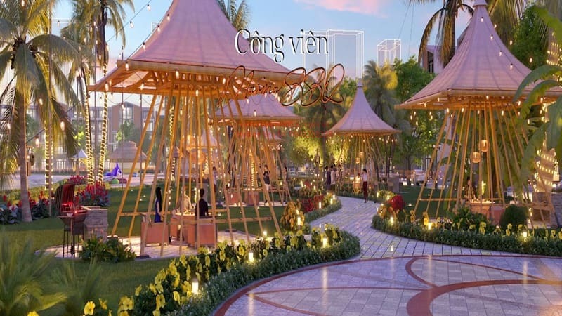 mỗi khu vực được thiết kế tỉ mỉ, từ những chòi nướng được trang hoàng lộng lẫy trên bãi cát trắng đến không gian thượng uyển sang trọng bên bờ vịnh, tạo nên một bầu không khí ấm cúng và đẳng cấp